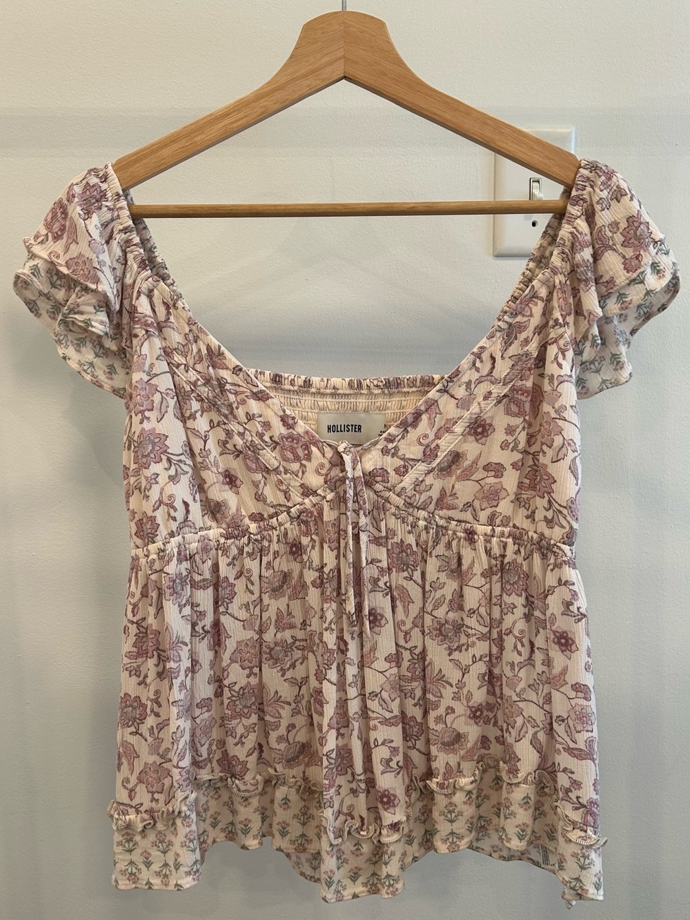 Hollister Easy Handkerchief Hem Babydoll Top